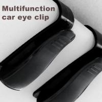 Sun Glass Clip For Car Visor Universal Automotive Leather Eyeglasses Holder Protective Sturdy Stable Auto Sun Visor Clip Stand Eyewear case