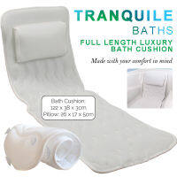 Luxury Bathtub Full Body Cushion Non-slip With 10 Extra Large Suction Cups Neck &amp; Back Support Relaxing Pillow