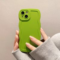 Apply 14 Mustard Green Apple Following Iphone13 Big Wave Cases New Soft Shell DIY Material