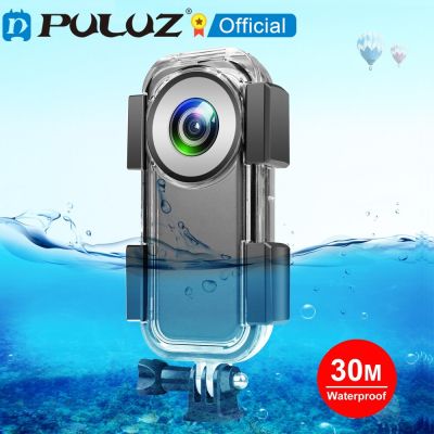 PULUZ เคสกระเป๋ากล้องกันน้ำใต้น้ำ30ม. สำหรับกีฬากล้องแอคชั่นแคมเมรา Insta360หนึ่ง X2ฝาครอบสำหรับดำน้ำ