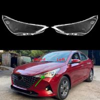 ฝาครอบโป๊ะหลอดไฟหน้าด้านซ้ายของรถยนต์สำหรับ Hyundai Accent 2020-2023ที่ครอบไฟหน้าไฟหน้าฝาปิดเลนส์