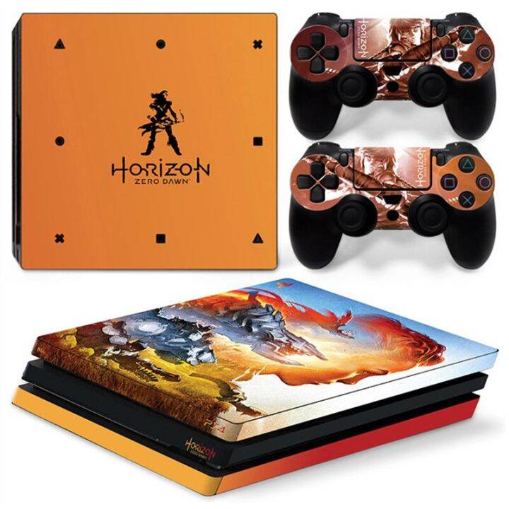 mq-รูปแบบใหม่-ps4เกมขอบฟ้าเคสสติ๊กเกอร์สกินรูปลอกสำหรับ-ps4โปรคอนโซลและ2ตัวควบคุม-ps4กรอบและที่คลุมผิวมืออาชีพ