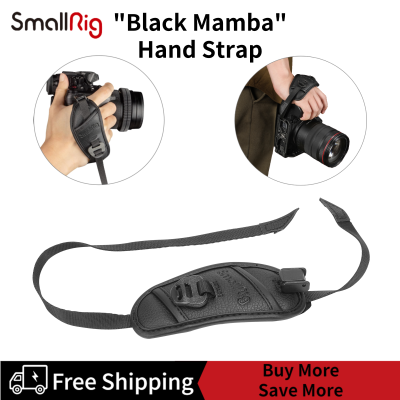 SmallRig สายรัดข้อมือกล้อง “แบล็คแมมบา” สายคล้องมือปรับได้อย่างรวดเร็วและการออกแบบที่ถอดออกได้จับได้อย่างปลอดภัยสำหรับมือจับกล้องกรงและที่ยึด L 3848