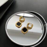 [Free ship] Double-sided acrylic titanium steel ear buckle womens non-fading niche design new 2023 net red hot style light luxury