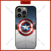 Captain Shield Symbol Phone Case for iPhone 14 Pro Max / iPhone 13 Pro Max / iPhone 12 Pro Max / Samsung Galaxy Note 20 / S23 Ultra Anti-fall Protective Case Cover 980