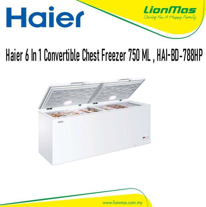 Haier 6 In 1 Convertible Chest Freezer 750ML , HAIBD788HP Lazada PH