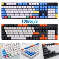 【CW】 Side Letters Print Mechanical Keycaps 108Pcs PBT Lightproof No Caps