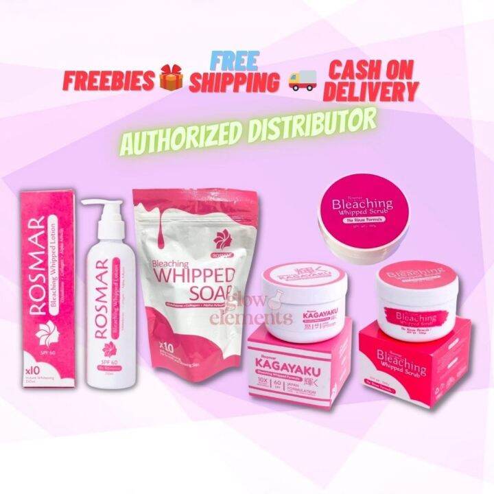 Rosmar Bleaching Whipped Scrub 100g and 300g Rosmar Lotion Kagayaku