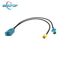 RG174 Splitter Cable Fakra Z Female to Fakra Z Male SMA Male Plug Y Type Pigtail GPS Antenna Extension Jumper Coaxial Cable