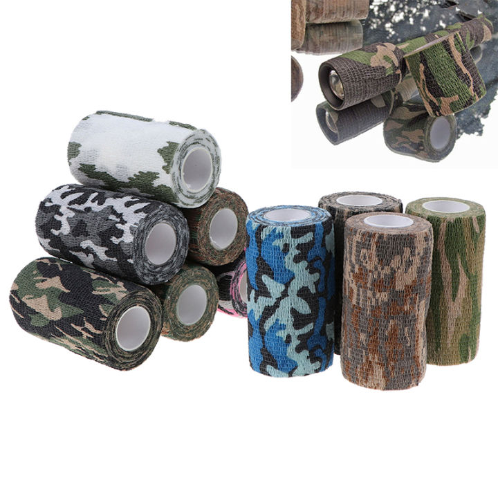 guliang630976-1pc-outdoor-camo-ปืนล่าสัตว์-camping-camouflage-stealth-duct-tape-wrap-10cm-4-5m