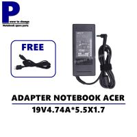 PRO+++ โปรโมชั่น ADAPTER NOTEBOOK ACER 19V4.74A*5.5X1.7 / สายชาร์จโน๊ตบุ๊ค เอเซอร์ + แถมสายไฟ มีบริการจัดส่ง อะ แด ป เตอร์ อะแดปเตอร์ รถยนต์