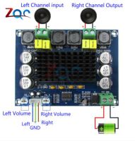 XH-M543 TPA3116D2 Dual-channel Stereo High Power Digital Audio Power Amplifier Board 2x120W DC 12V-24V