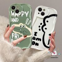 เคสสำหรับ A95 Oppo A17 A7 A54s A57 A5s A12 A16 A54 A55 A15 A17k A96 A16E A53 A5 A3s A52 A16K A9 A1k A31 A77 A77s A92การ์ตูนนิ่ม A74 A16s ไดโนเสาร์พันธ์จระเข้ขอบโค้งงอ