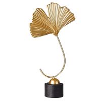 Gold Home Decoration Accessories Modern Flowers Ornaments Miniature Metal Figurinas Gift Home Decor