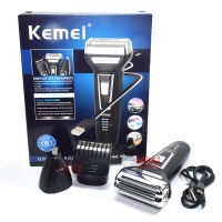 Kemei KM-6559ของแท้ เครื่องโกนหนวดไฟฟ้า 3in1 แบตเตอเลี่ยนตัดผม โกนหนวด แต่งหนวด แต่งเครา กันจอน ตัดขนจมูก เปลี่ยนหัวได้ 3 แบบ พร้อมส่ง