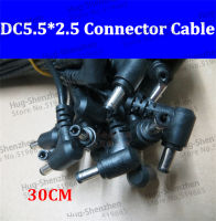 DC Power มุมชาย5.5X2.5ส้อมเชื่อมต่อสายเคเบิลเสียบแจ็คอะแดปเตอร์ DC ผมเปียชาย90องศาลวด5.5*2.5,10ชิ้น,