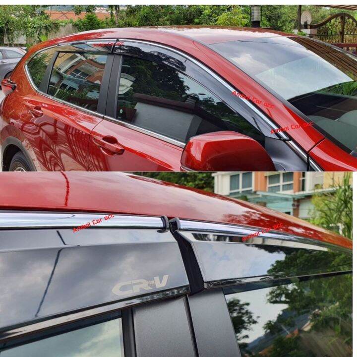 HONDA CRV 2017-2023 INJECTION CHROME DOOR VISOR | Lazada