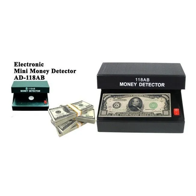 ELECTRONIC MONEY DETECTOR AD118AB Money Detector Portable UV LED Fake