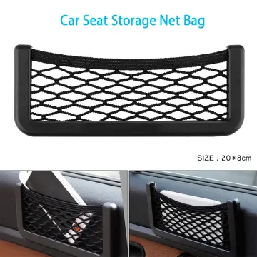 Car Storage Net Bags, Stick-on Car Net Pocket,mesh Car Organizer Car Net  Pocket, Car String Bag Car Seat Side Storage For Purse Phone Holder Pocket  Or