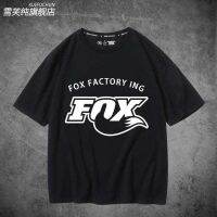 Mens and womens cycling downhill T-shirt Fox Racing front fork team version cross-country mountain bike pure cotton short-sleeved clothes