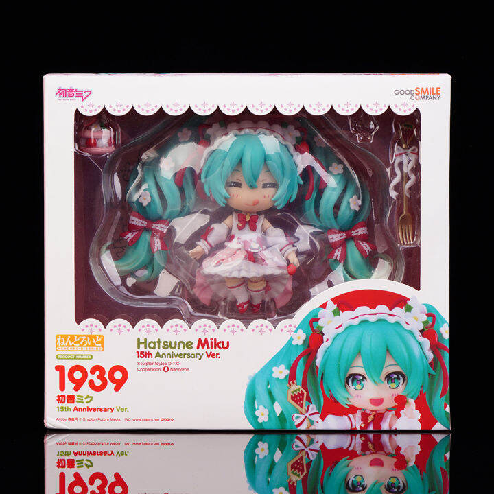 ของเล่นเด็กในตลาด10cm-nendoroid-1939-hatsune-miku-15th-ครบรอบ-gsc-kawaii-ภาพอนิเมะ-collectible-ของเล่นแอ็คชันโมเดล