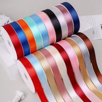 ✑卍✈ 100 Yards/Roll 2.5cm Satin Ribbons Bows Flowers Baking Birthday Cake Box Packaging Ribbons Christmas Wedding Decoration Ribbons