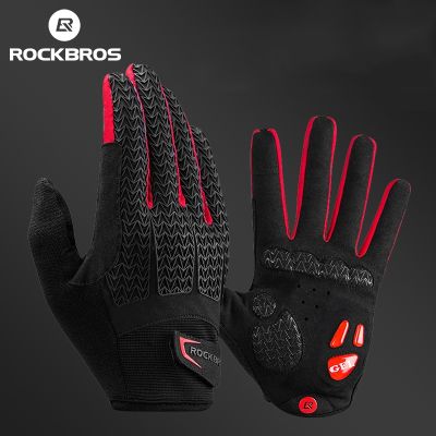 hotx【DT】 ROCKBROS Windproof Cycling Gloves Riding MTB Thermal Warm Motorcycle