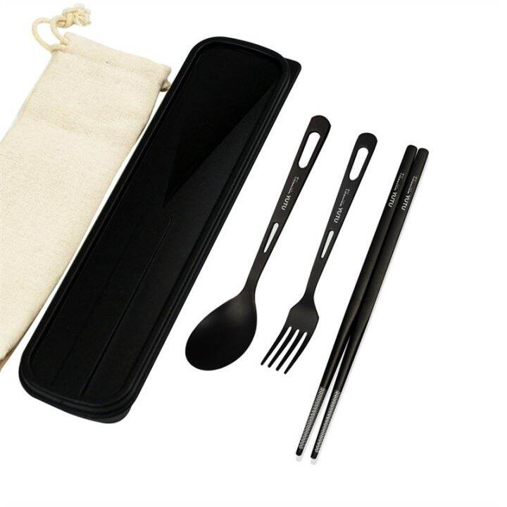 pure-titanium-tableware-set-outdoor-household-frosted-knife-and-fork-spoon-chopsticks-travel-camping-ultra-portable-cutlery-setth