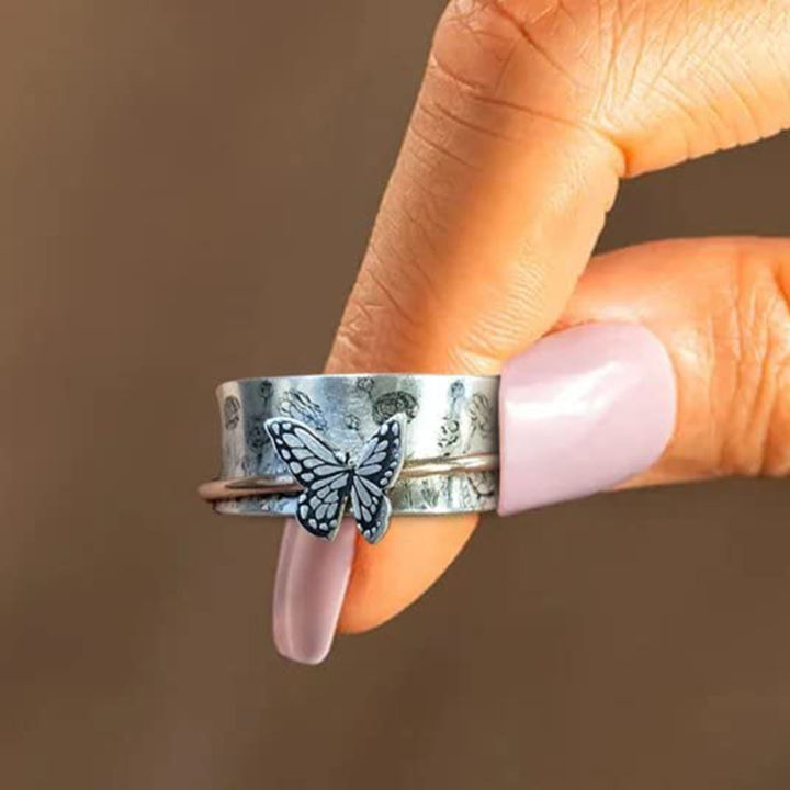 แหวนผีเสื้อสำหรับผู้หญิงใช้เป็นเวลาหลายปีโดยไม่มีชุดแปลงร่างสำหรับสาววัยรุ่น