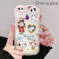 เคส Chenyyyka สำหรับ OPPO F9 F9 Pro U1 Realme A7x 2 Pro ลายการ์ตูนสนูปี้ดีไซน์ใหม่เนื้อครีมขอบคลื่นนุ่มเคสมือถือกันกระแทกแบบใสโปร่งใสลายกล้องถ่ายรูปเรียบง่ายอ่อนโยนฝาครอบป้องกัน