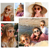 Free shipping Korean childrens color round frame light PC cute small face sunglasses