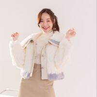 Rainny  fur jacket แจกเกตมีปก สีน่ารัก ธีมคุณหนู สวยหรูมาก