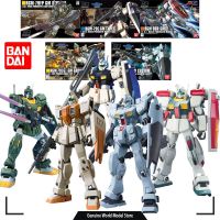 Bandai ชุดประกอบโมเดลดั้งเดิม GUNDAM HGUC RGM-79N GM 1/144อนิเมะของเล่นชิ้นส่วนแบบจำลองตุ๊กตาขยับแขนขาได้ของขวัญสะสมโมเดลสำหรับเด็กผู้ชาย