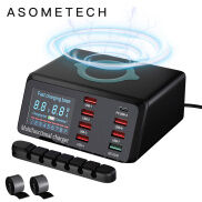Sạc Không Dây 8 Cổng 100W Nhanh Chóng Sạc Sạc Bộ Chuyển Đổi Sạc PD USB Sạc