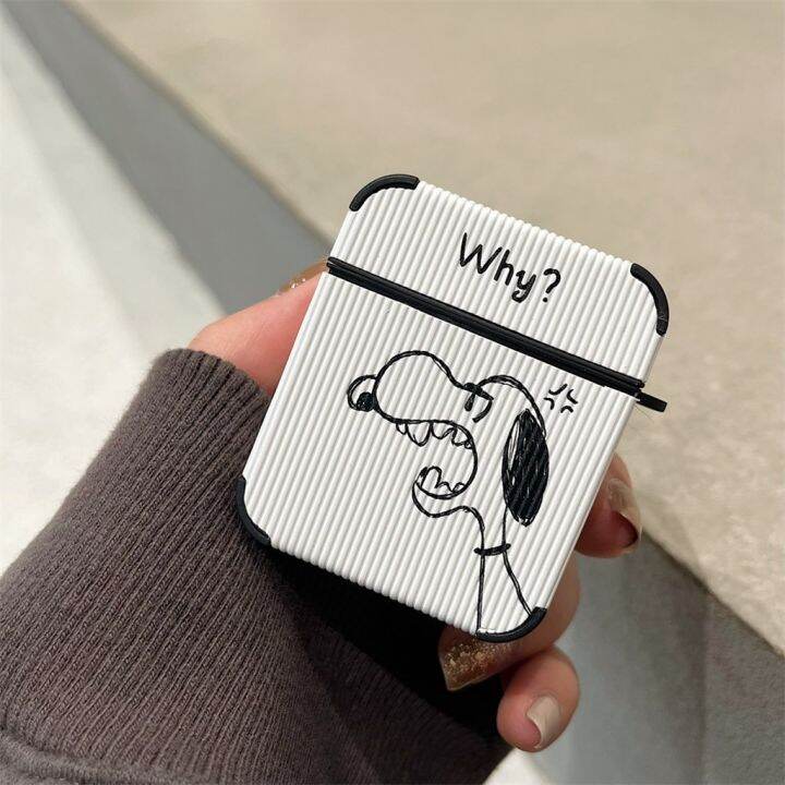 เคสหูฟังแอร์พอตส์-airpods-1-2-3-สนูปปี้โกรธ-การ์ตูน-ป้องกันการชนกัน-หูฟังเคสป้องกัน-tpuนุ่มนิ่ม-case