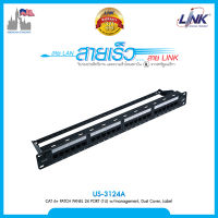 LINK US-3124A US-3148A CAT 6+ Patch Panel 24/48 Port (1U/2U) with Management, Dust Cover, New Lable