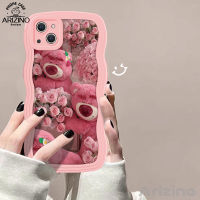 เคส OPPO Reno 8T 5G Reno 8T 4G 8Z Reno 5G 7Z Reno 5G Reno 8 5G Reno 8 4G Reno 6 5G Reno 5G 2F Reno 4F ดอกกุหลาบสีชมพู Strawberry Bear เคสโทรศัพท์ซิลิโคน