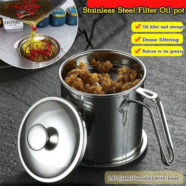 Hot lkslv6091188 HUBE 1.8L Large SUS304 Stainless Steel Oil Strainer