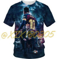 （xzx  31th）  (all in stock xzx180305)Summer New Lionel Messi 3D Printing T-shirt Mens and Womens Sports and Leisure Fashion Cool Round Neck Short-sleeved Shirt 14