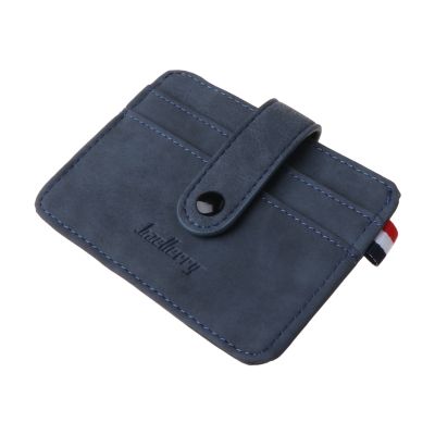 （Layor wallet）กระเป๋าสตางค์ผู้ชายกระดุมเรโทร39; S,กระเป๋าสตางค์ธุรกิจบางบางหนังกระเป๋าเก็บบัตร ID เครดิต