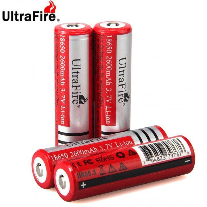 ถ่านชาร์จ-ultrafire-18650-battery-3-7v-4200-mah-ไฟเต็ม-ราคาสุดคุ้ม-แบตเตอรี่ลิเธียมไอออนแบบชาร์จไฟได้-ราคาถูก-1pcs