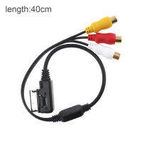 40ซม.3RCA To AMI Audio หญิงวิดีโอ DVD Fit สำหรับ Au Di A6L/A8/A5/Q5/Q7/A1/A6L