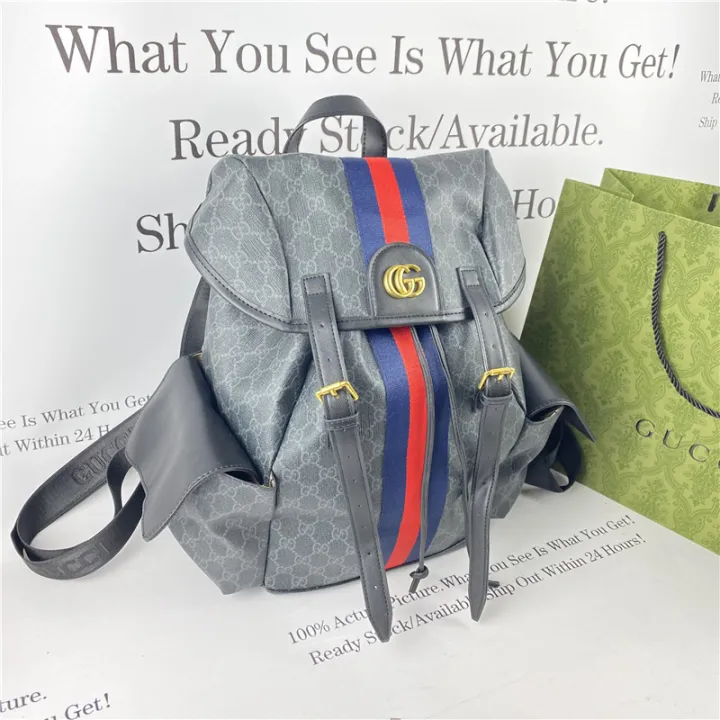 GUCCI Backpack For Men On Sale Large Black 2022 Rucksack Duffel Beg Gym