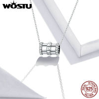 WOSTU 925 Sterling Silver Cool Small Waist Charm Pendant Necklaces for Women New Fashion Jewely Chokers Necklaces Fine Jewelry