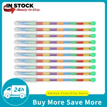 Stacking Stackable Buildable Colorful Crayon Party Favors Rainbow Pencils  For Kids' Crayons Coloring School Office Supplies - AliExpress