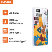 30K off and receive gifts BASIKE 10000mAh Power Bank 18W Charger PD QC 3.0