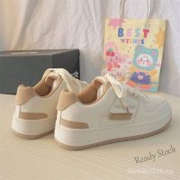 【Ready Stock】 ﹍ C39 (New product) Womens all-match trendy sneakers with thick-soled white shoes