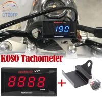 Koso Tachometer Mini 0~2000 RPM Range RPM Meter Digital LCD Display Engine Tachometer Gauge Racing Motorcycle Meter Display range 0~20000 RPM For Yamaha Xmax 300 Tmax 530 Honda PCX 150 160 KAWASAKI