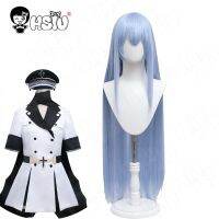 Esdeath Cosplay Wig Costumes Fiber synthetic wig Anime akame ga kill cosplay Wig Costumes「HSIU 」Empire white uniform Esdeath Wig Wig  Hair Extensions