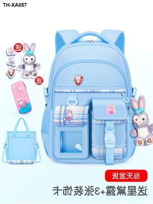 ◙™ school pupils bag during the girl first grade to six children spinal ultralight relief 2023 new of girls